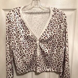 SHEIN camo crop top long sleeve brand new size large